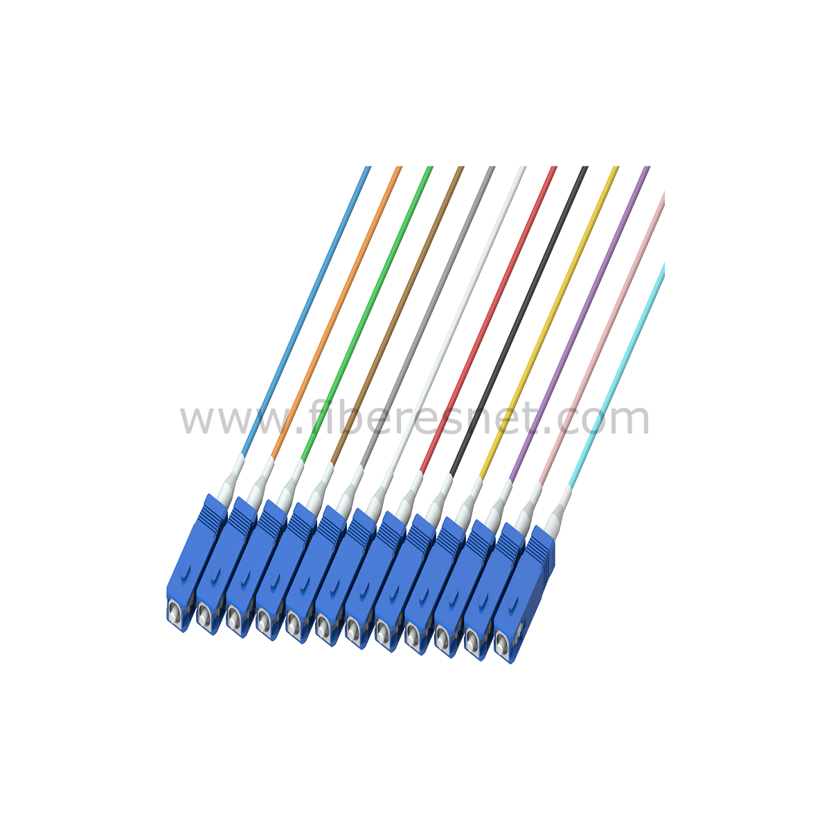 SC-UPC 12 Single Mode Renkli Pigtail