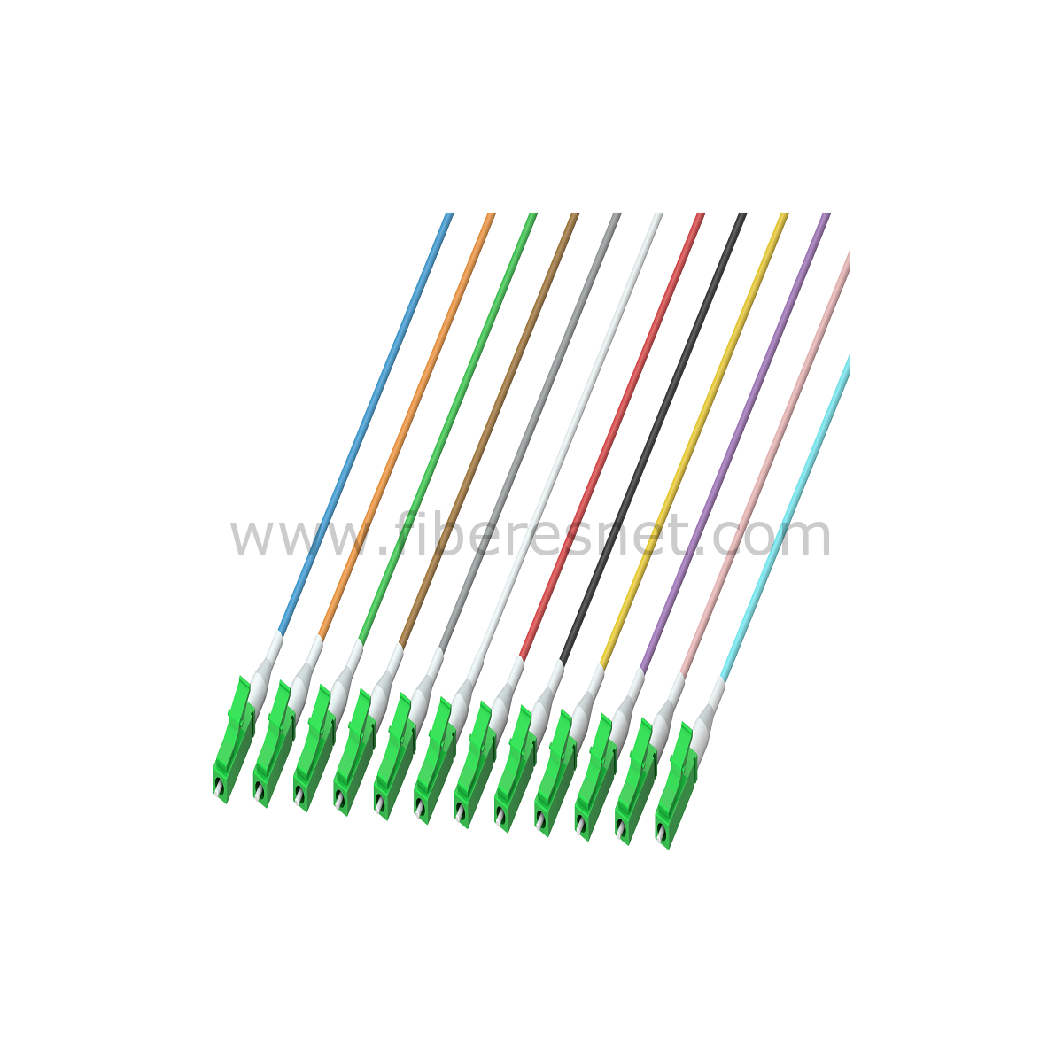 LC-APC 12 Single Mode Renkli Pigtail
