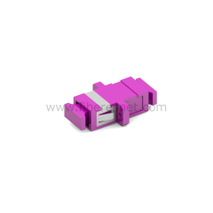 SC OM4 Simplex Pembe Adaptör (Flanşlı)