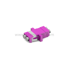 LC OM4 Duplex Pembe Adaptör (Flanşlı)