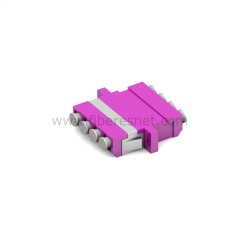 LC OM4 Quad Pembe Adaptör (Flanşlı)