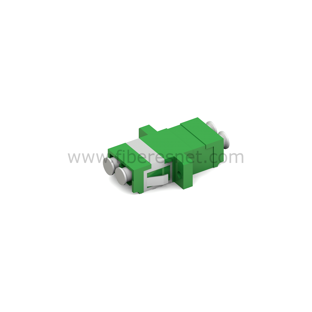 LC/APC Duplex Yeşil Adaptör (Flanşlı)