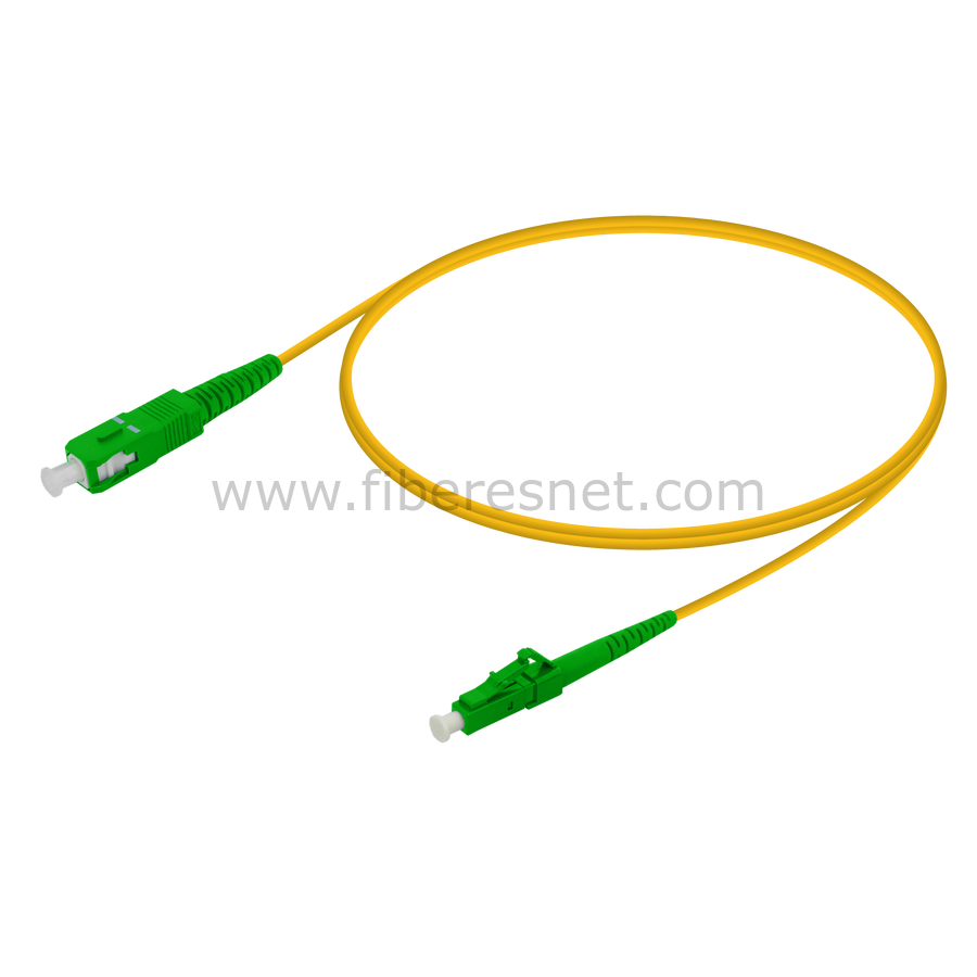 SC/APC to LC/APC Single Mode Simplex Fiber Optik Patch Cord
