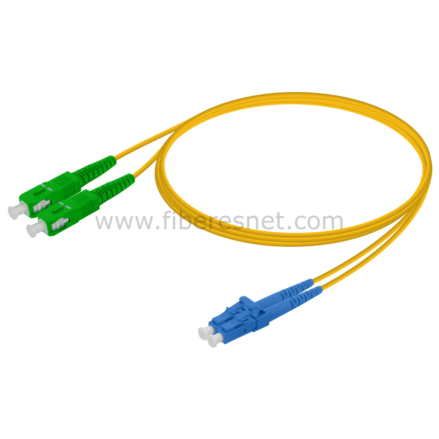 SC/APC to LC/UPC Duplex Fiber Optik Patch Cord