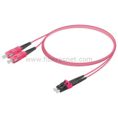 SC/UPC to LC/UPC Duplex OM4 Multi Mode Patch Cord